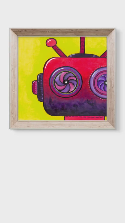 robot originální malba
