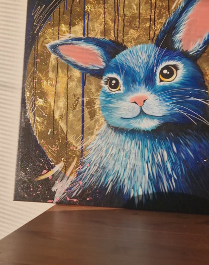 Králík v úplňku - 90x90cm