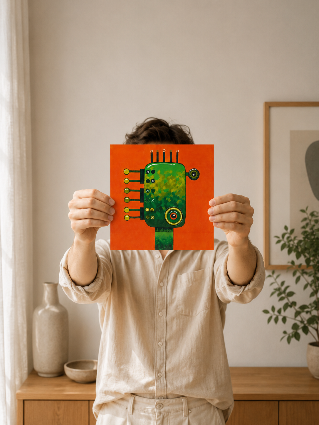 hravý robot print